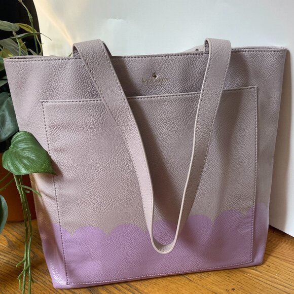 kate spade Handbags - Kate Spade Lita Street Scallop Andrea leather tote Lilac/Lavender